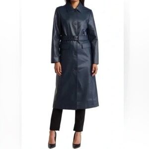 Rebecca Minkoff Faux Leather Trench  Coat